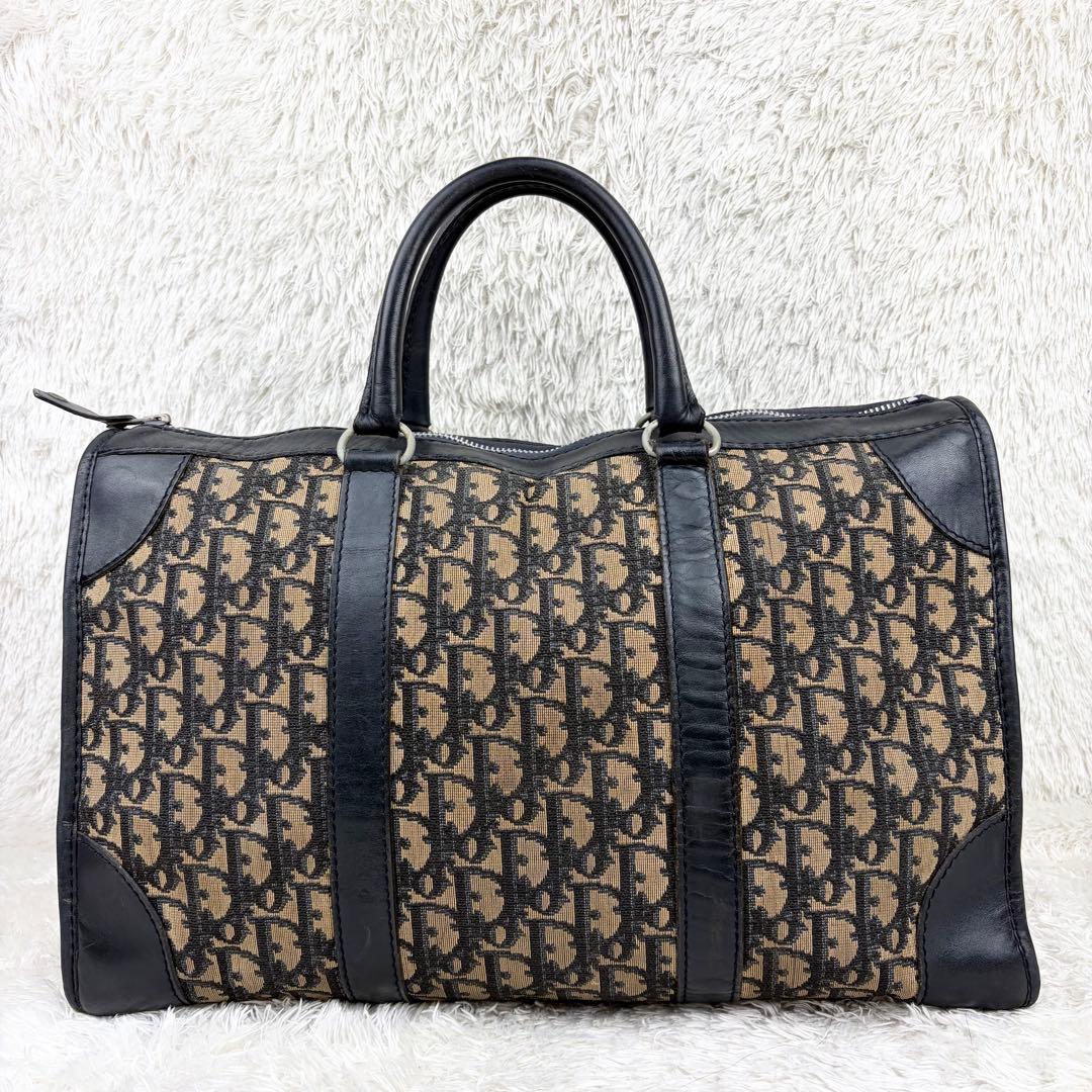 【希少】クリスチャンディオール トロッター ボストンバッグ ネイビー