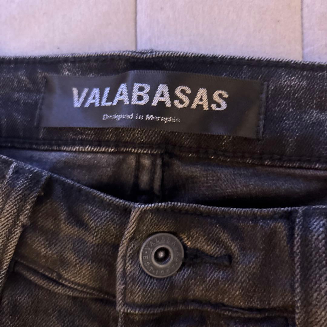 VALABASAS ブラックデニムフレアパンツ　us drill タグなし
