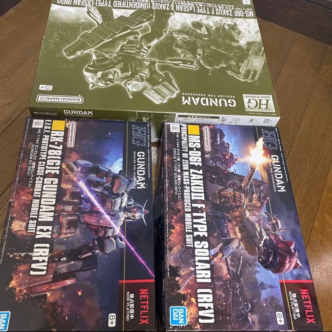 ナ*ん様 ガンダムEX ザクIIF型 ソラリ ルショーン 3点まとめ売り 復讐の