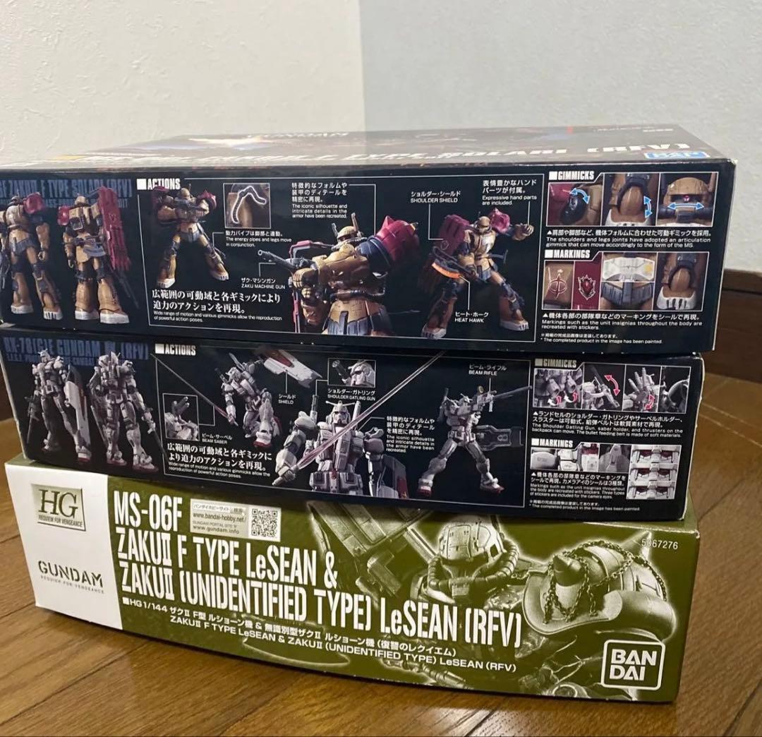 ナ*ん様 ガンダムEX ザクIIF型 ソラリ ルショーン 3点まとめ売り 復讐の