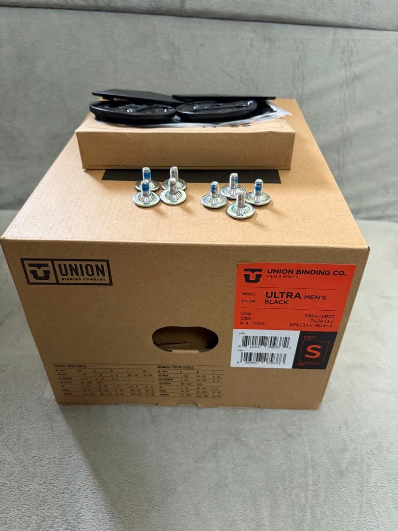 Union ULTRA MEN'S BLACK ビンディング Sサイズ