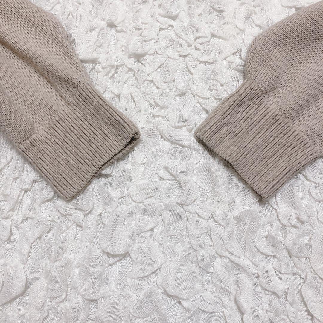 【24ss】エブリデイアイライク ベージュ系　ベーシックニット　コットン　F