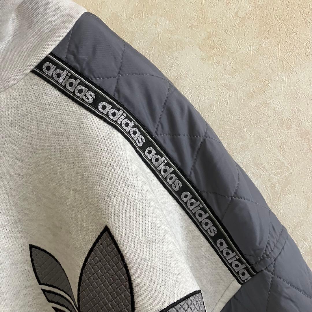 希少 90's 日本製 オールドアディダス 刺繍ロゴ インナーボアパーカー XL