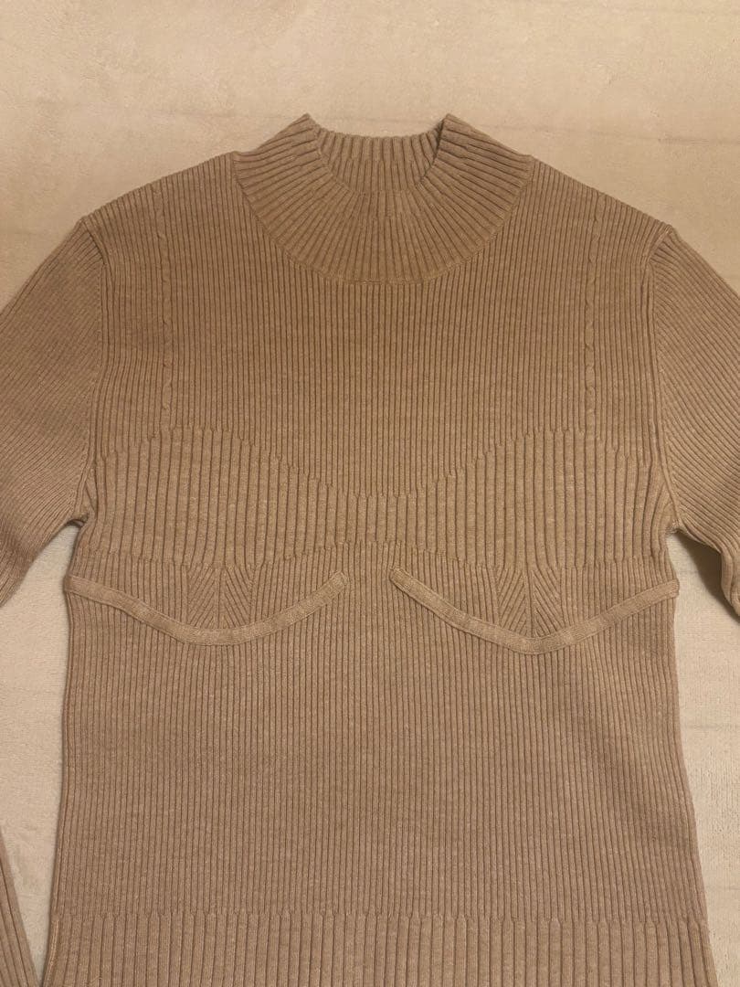 トップス Eaphi BUSTIER LINE RIB KNIT