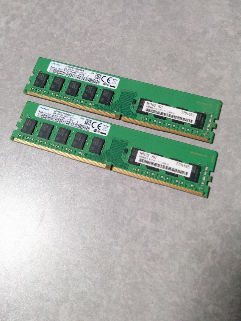 DDR4-2400 ECC 8GB 2枚 Samsung