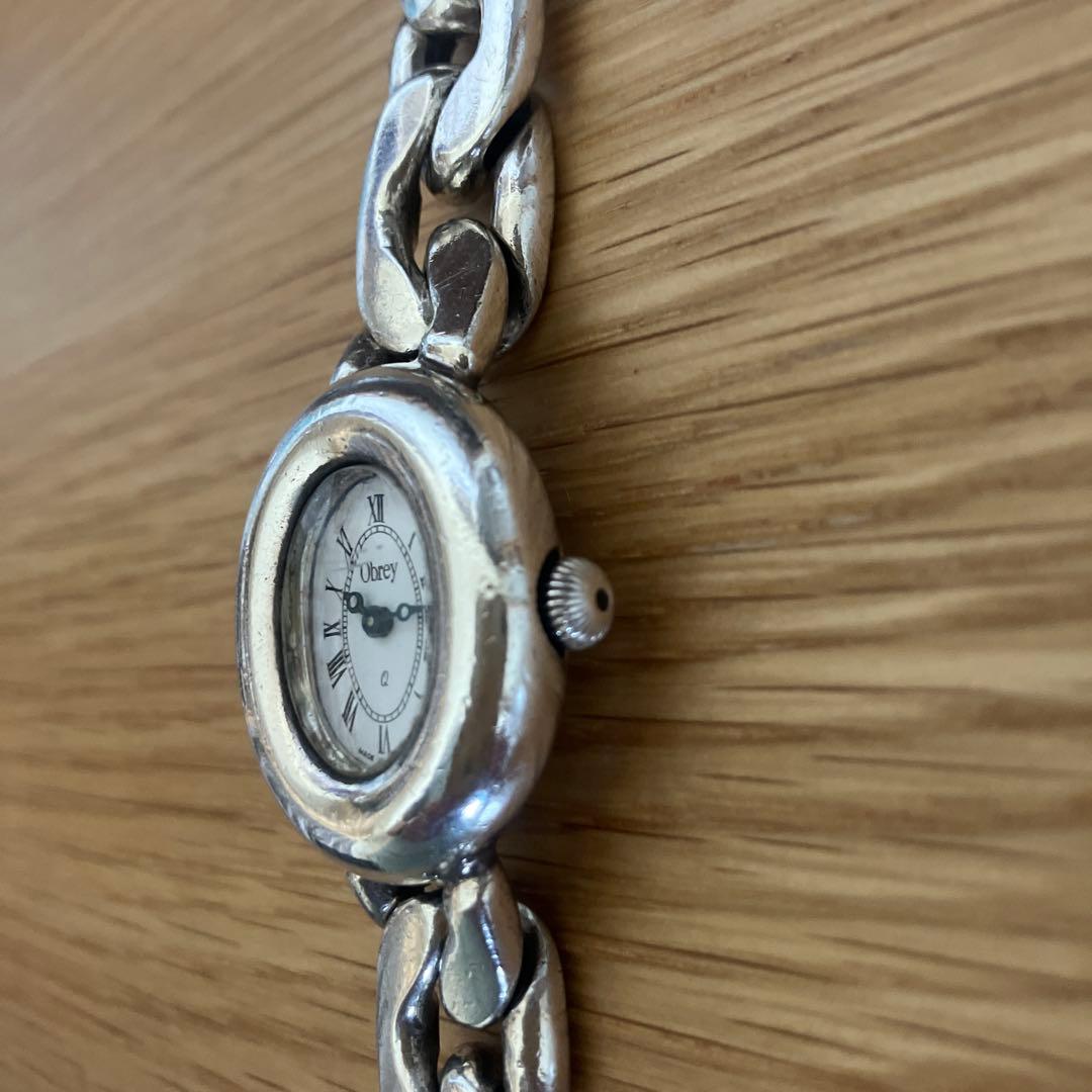 【貴重】オブレイ　時計　ソリッドシルバー無垢