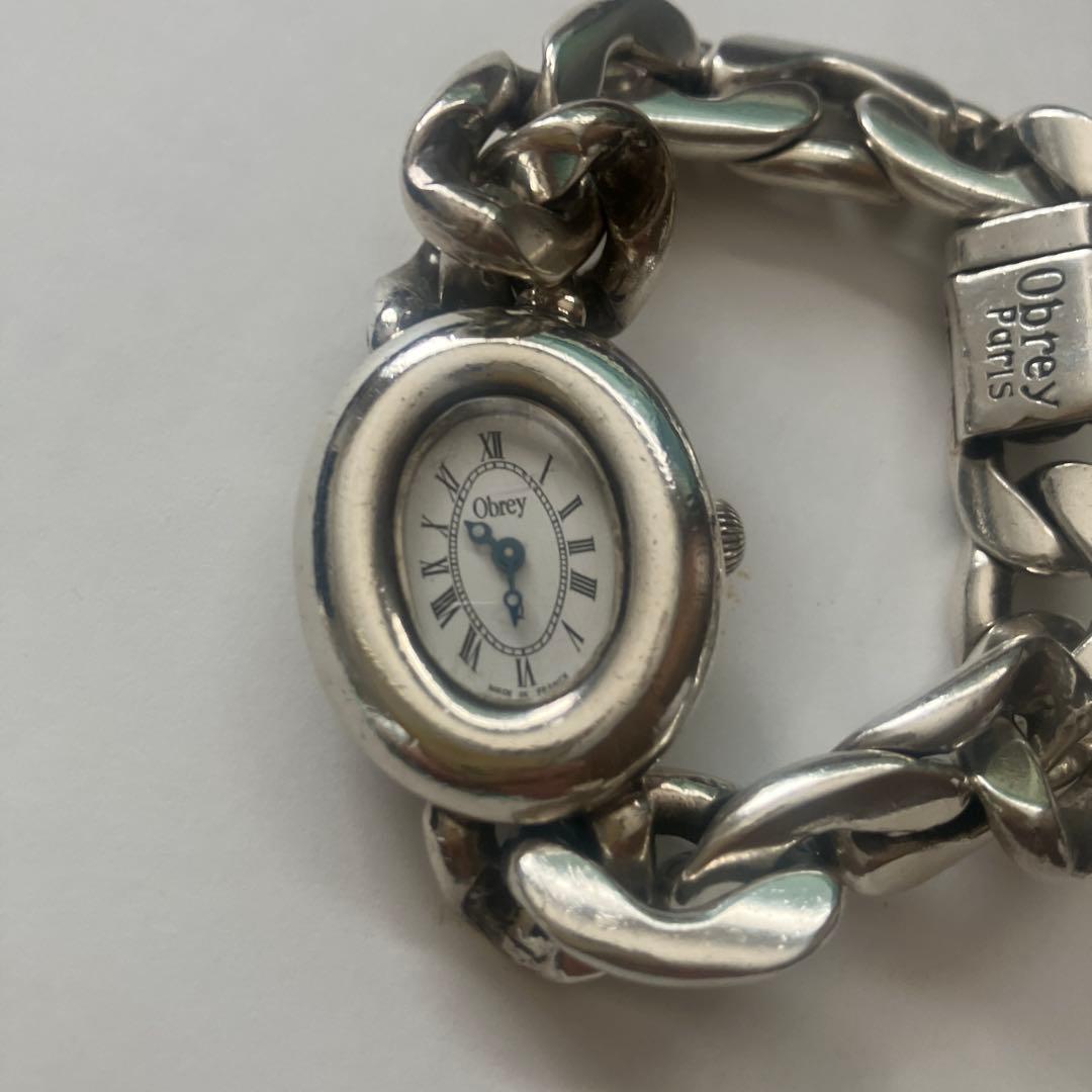【貴重】オブレイ　時計　ソリッドシルバー無垢