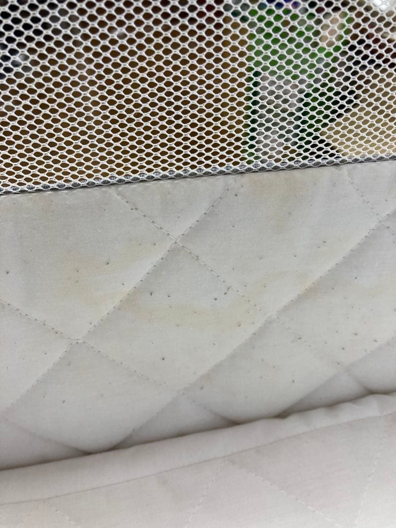 HZDMJ ベビーベッド グレー 蚊帳付き