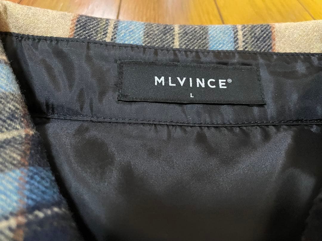 MLVINCE wool check jacket BLUE Lサイズ