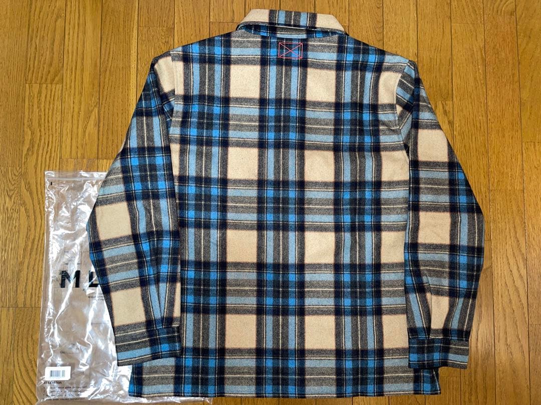 MLVINCE wool check jacket BLUE Lサイズ