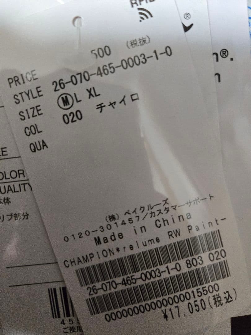 CHAMPION / チャンピオン 別注 R/W 刺繍スプラッシュ スウェット