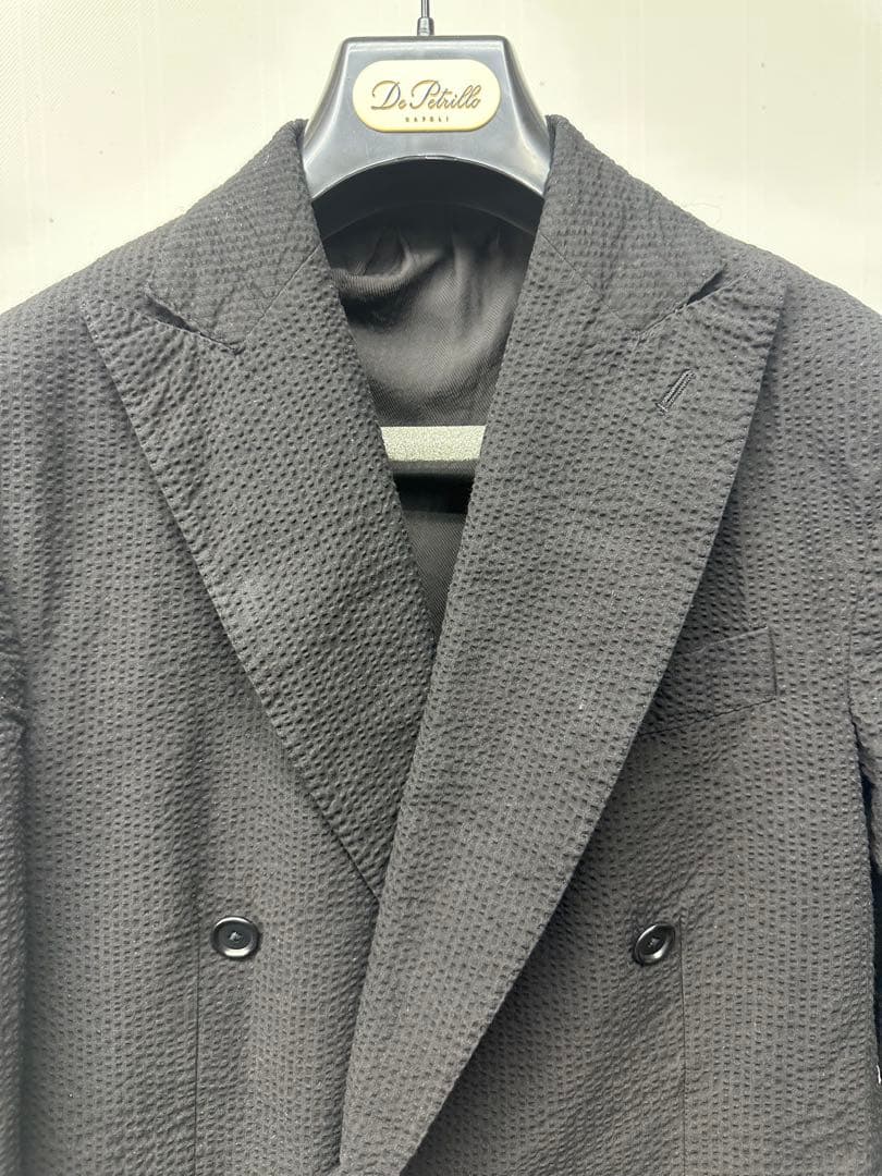 De Petrillo／デペトリロ シアサッカージャケット　46 ブラック