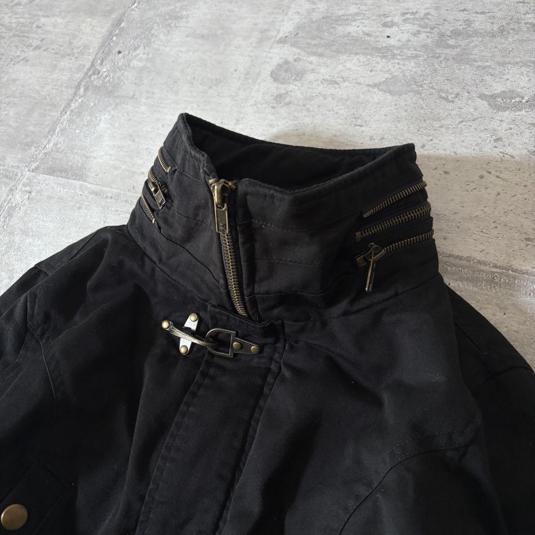 00s 平成ギャル ミリタリーファイヤーマンジャケット ボリュームネック y2k