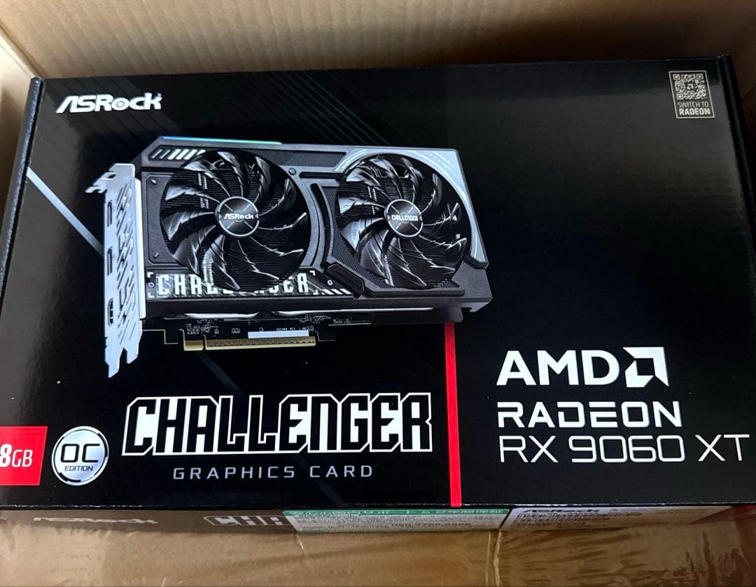 グラフィックボード・グラボ・ビデオカード ASRock Challenger Radeon RX 9060 XT 8GB
