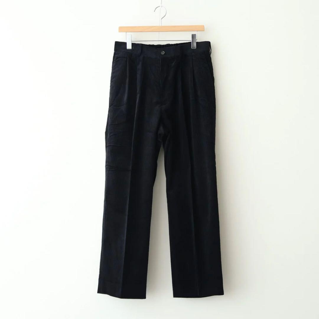 25AW MARKAWARE コーデュロイ タックパンツ BLACK size2
