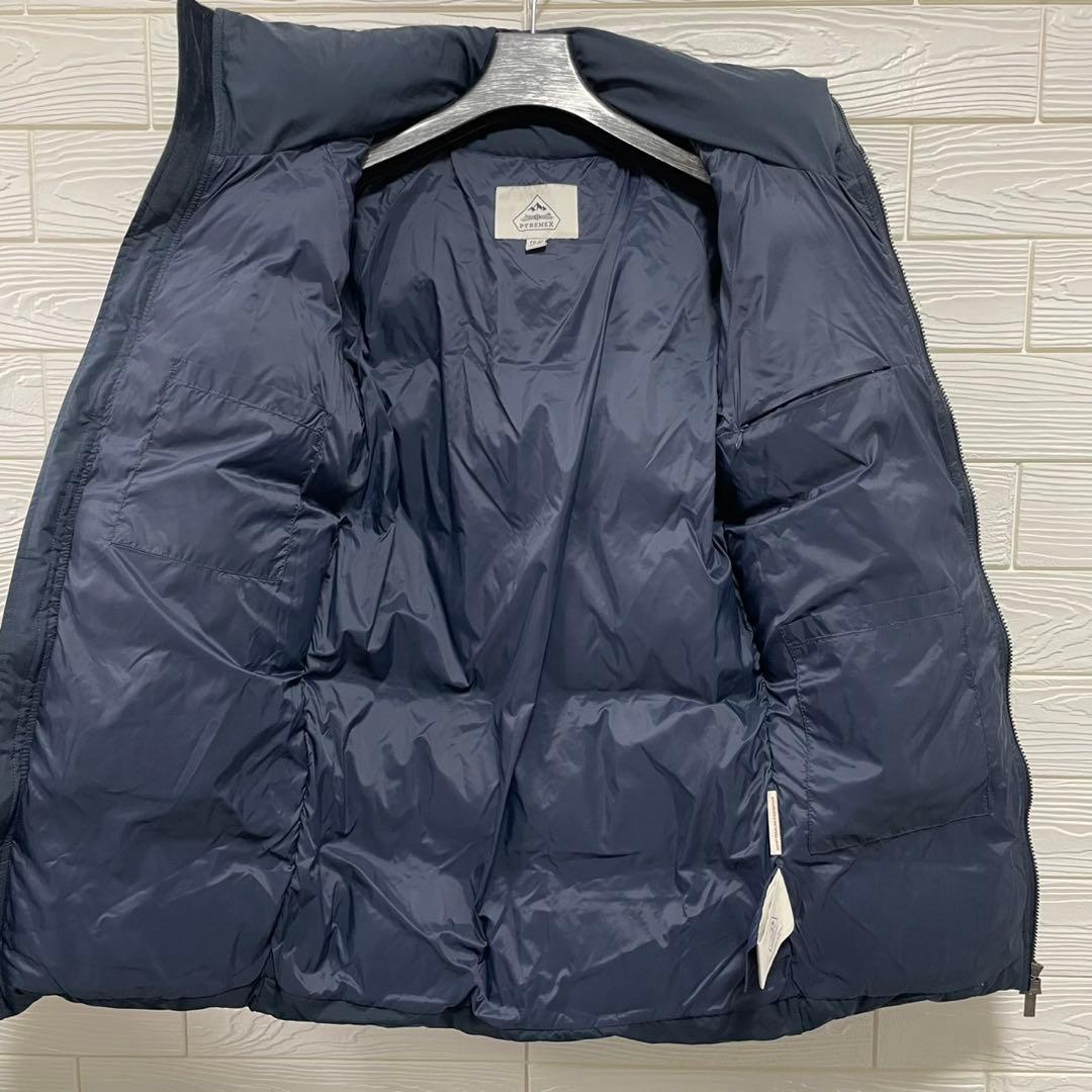 美品 PYRENEXピレネックスBARROW ダウンコート ネイビー 36