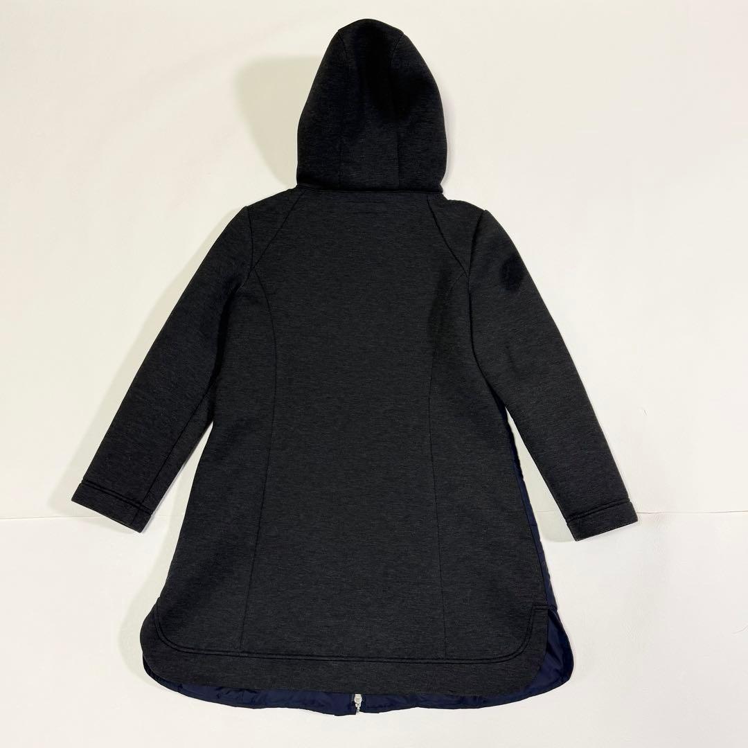 エムズグレイシー ダウンコート ダウンジャケット フード Aライン ネイビー M