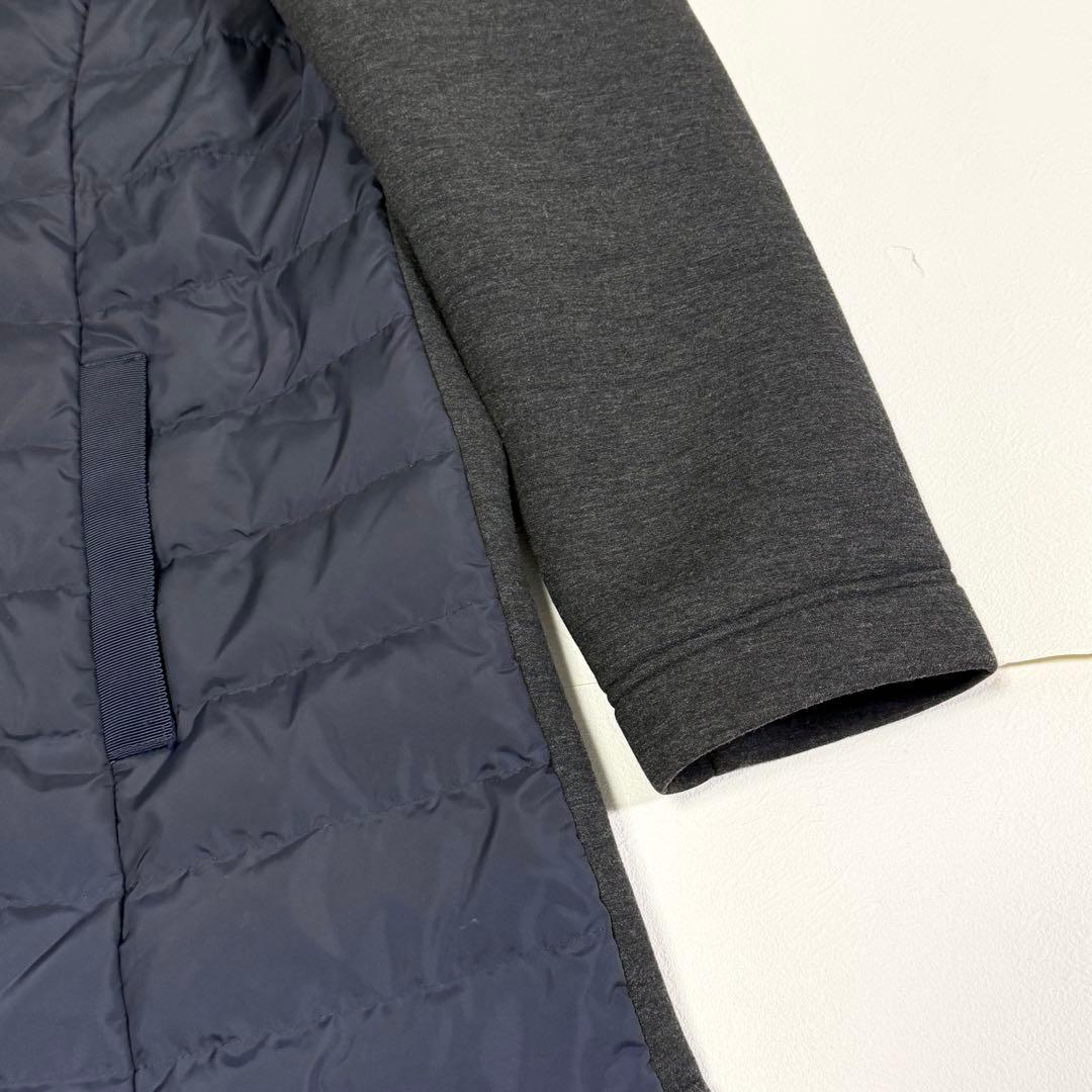 エムズグレイシー ダウンコート ダウンジャケット フード Aライン ネイビー M