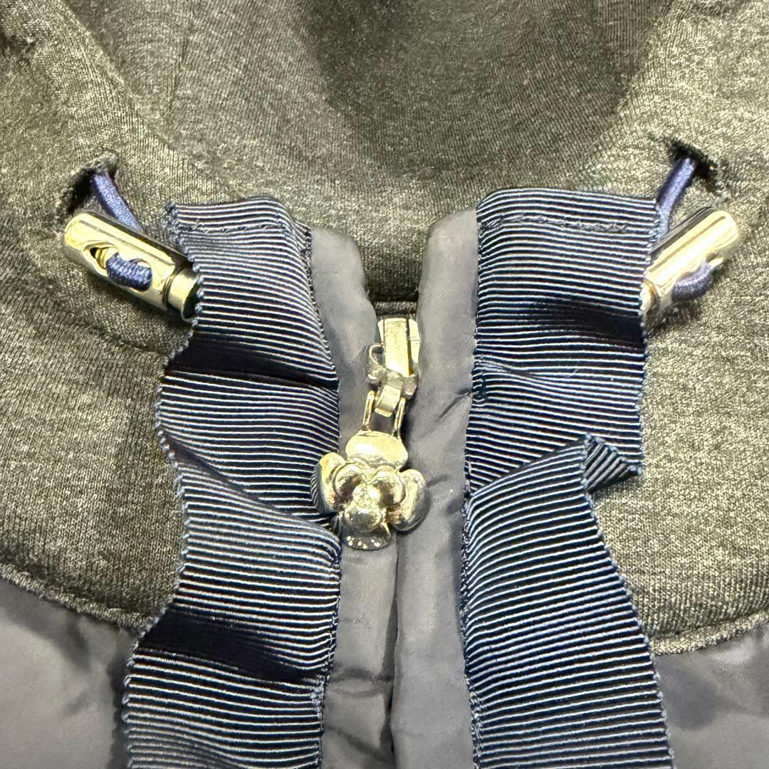 エムズグレイシー ダウンコート ダウンジャケット フード Aライン ネイビー M