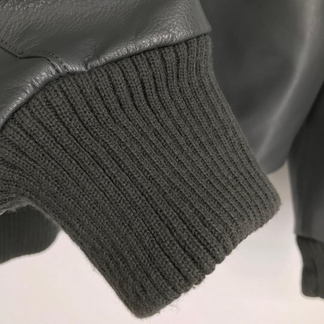 MORGAN MEMPHIS BELLE　レザージャケット　XL　グレー　牛革