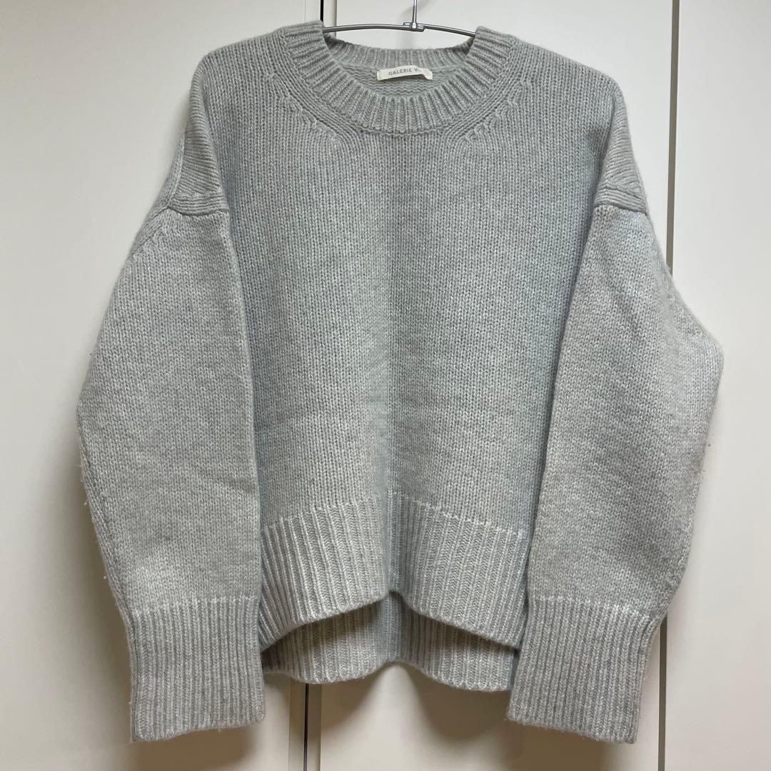 GALERIE VIE ギャルリー ヴィー　ファインウール クルーネックニット