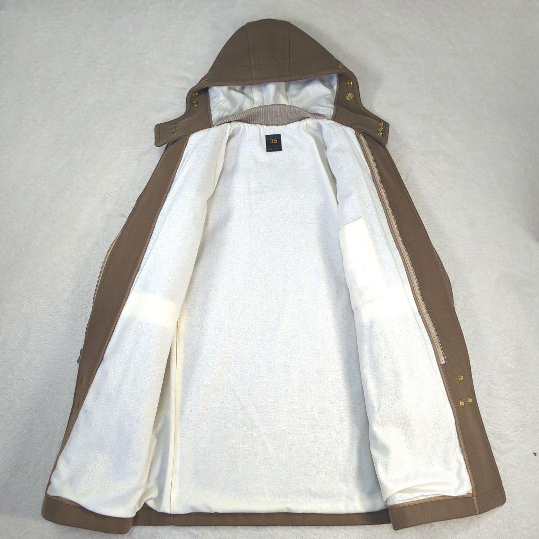 サイベーシックス✨イエナ別注　カシミヤ混　３６ ウールダッフルコート　ブラウン