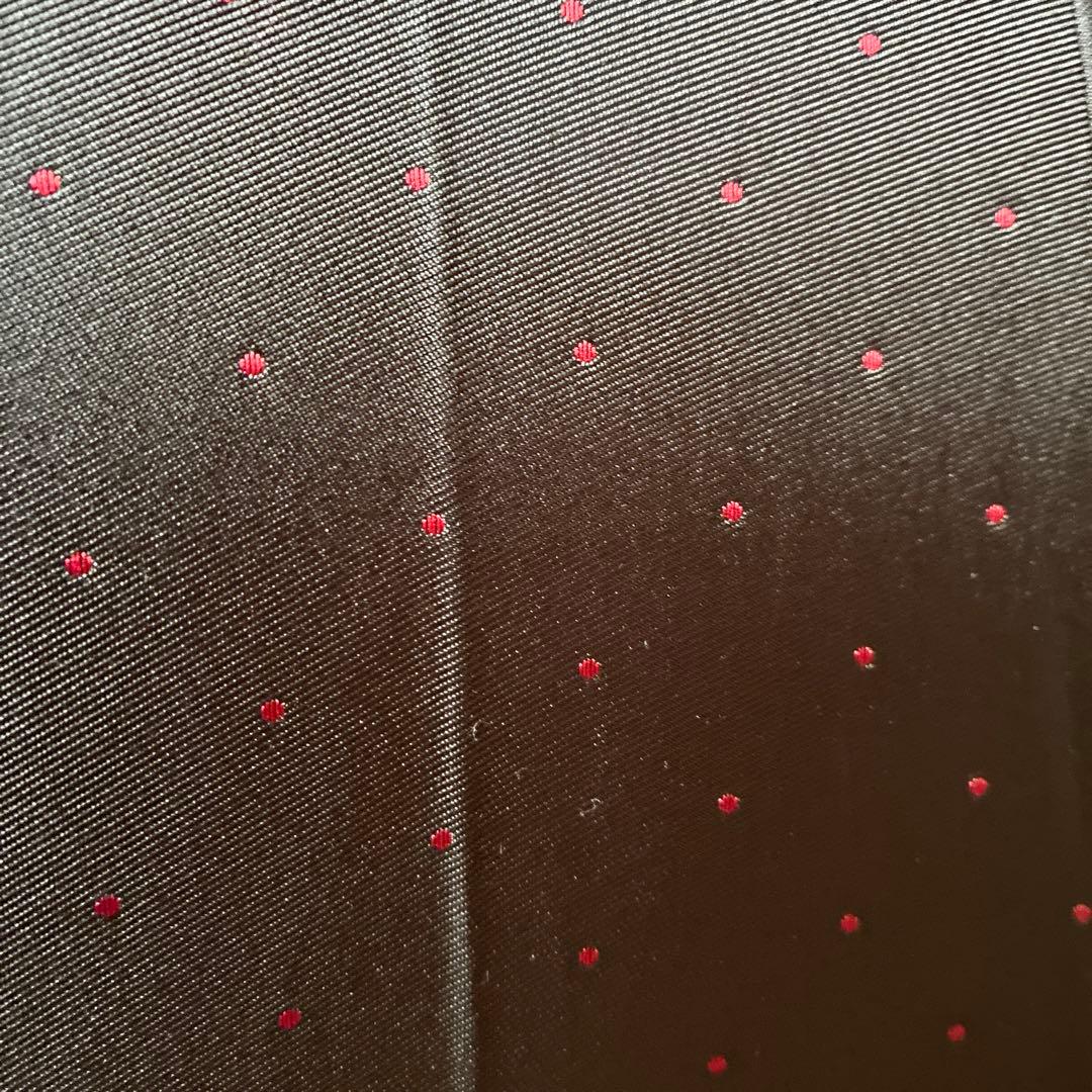 長傘　紳士用　黒にえんじ色ドット 皇室御用達前原光榮商店製 新品未使用