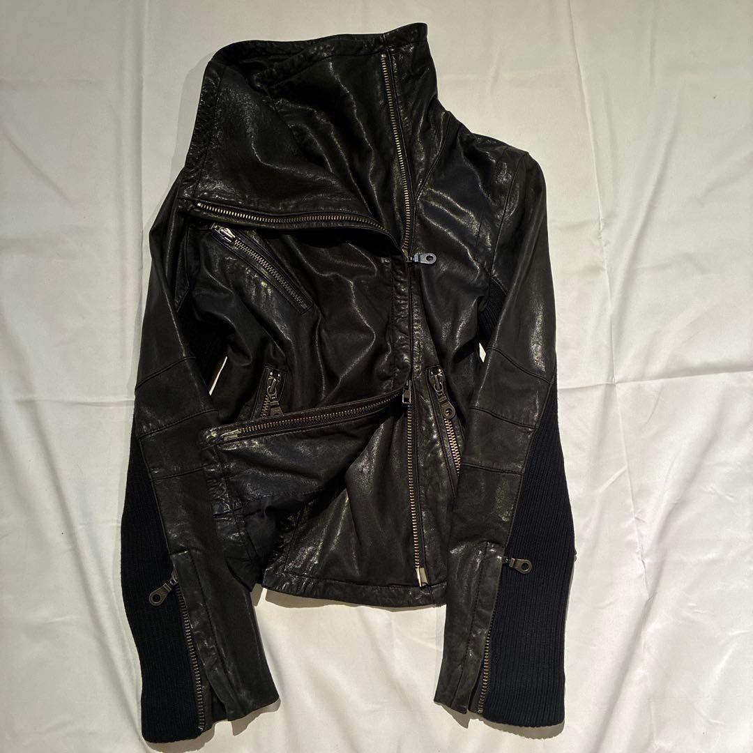 ekam系 羊革 leather jacket 変形 y2k archive