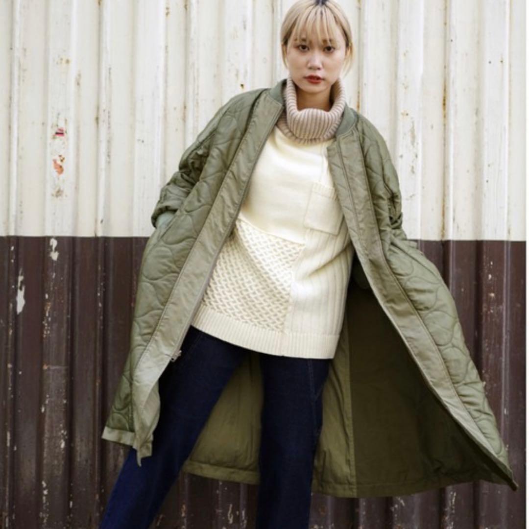 未使用タグ付き AVIREX ミリタリージャケット ロング丈