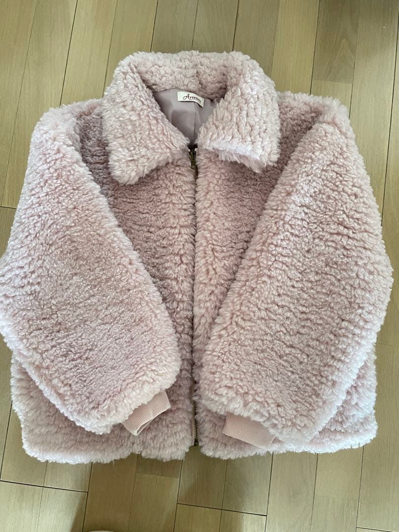 アリーム　ミッキー ミニー　ボア　ブルゾン　アウター　モコモコ　ピンク