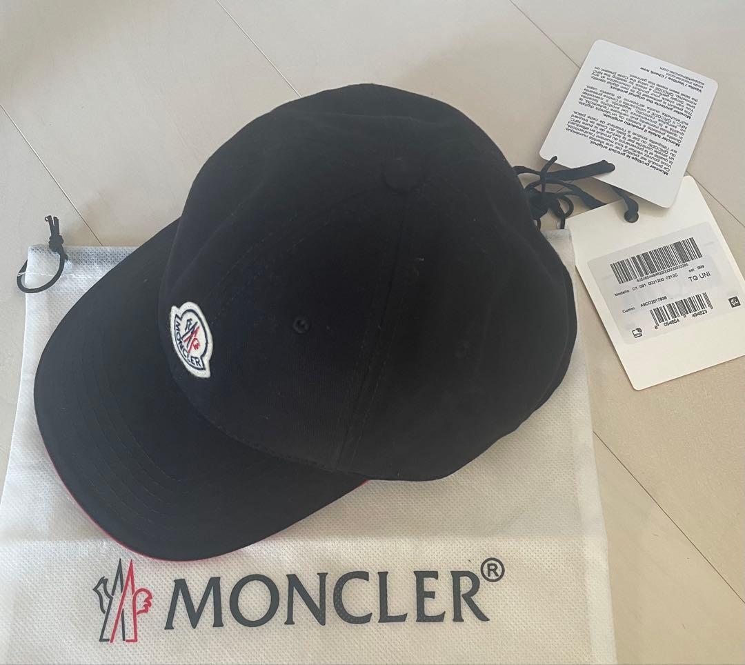 MONCLER ブラック ベースボールキャップ 【正規品】