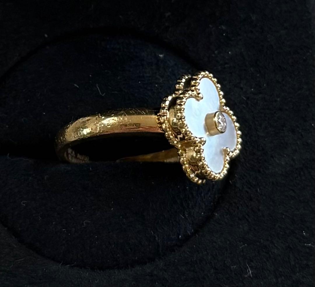 noel　ヴァンクリーフ　マザーオブパール　ゴールドリング　53