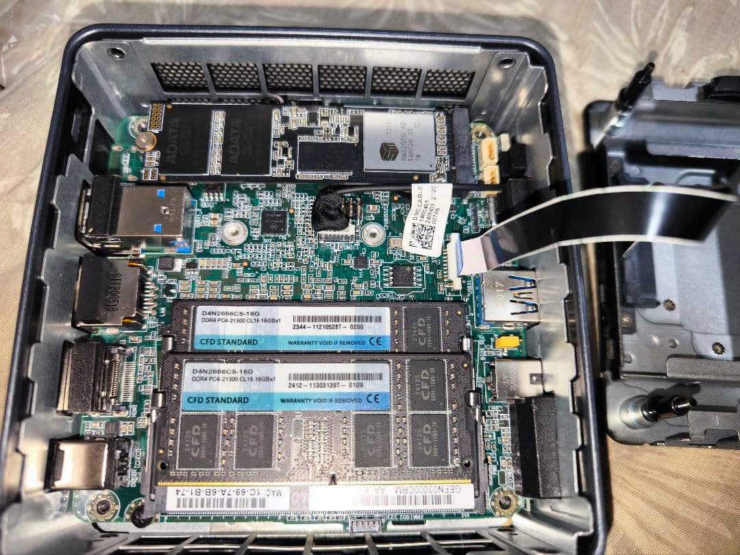 Intel NUC BXNUC10I5FNH メモリ32GB　SSD 1TB