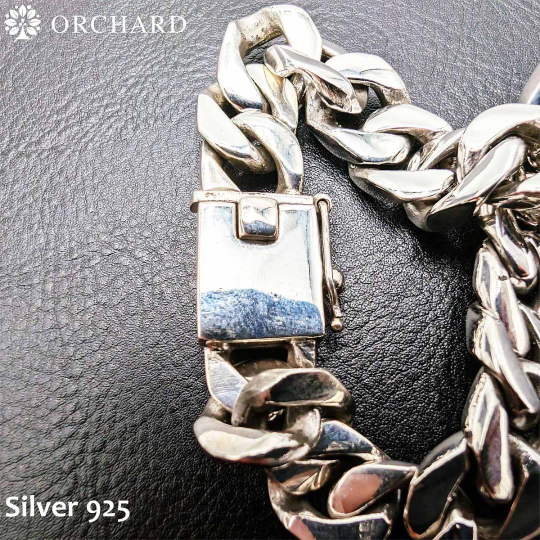 匿名配送/シルバー925/ブレスレット/マイアミキューバン/喜平/22cm