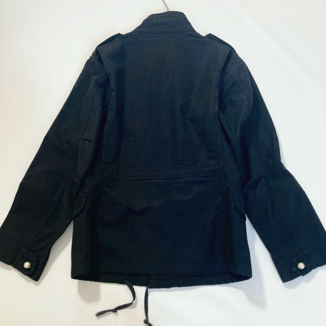 【希少】トリココムデギャルソン　AD2002 パール ミリタリージャケット 黒
