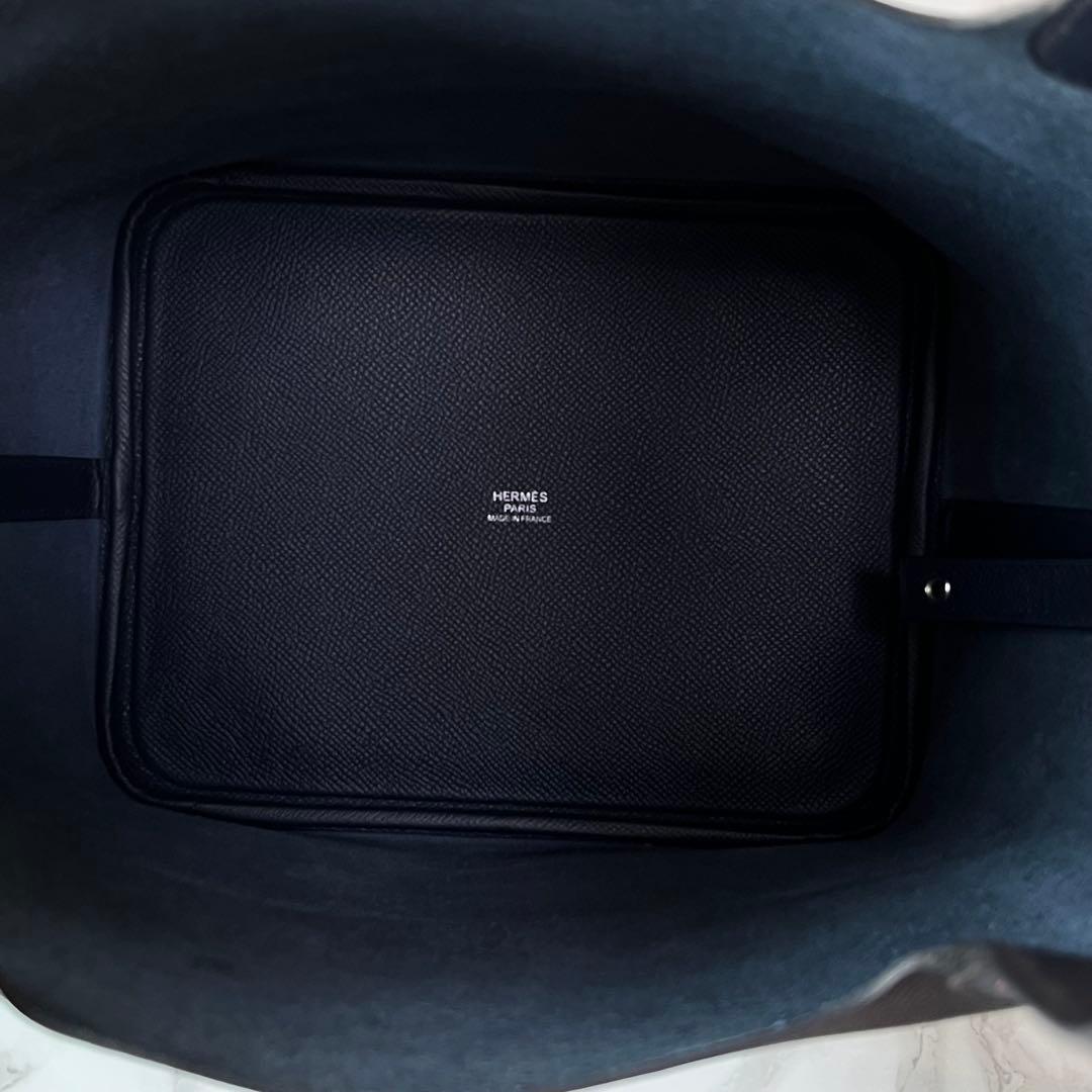 HERMES ピコタン　MM トレサージュ　ダークネイビー　ヴォーエプソン