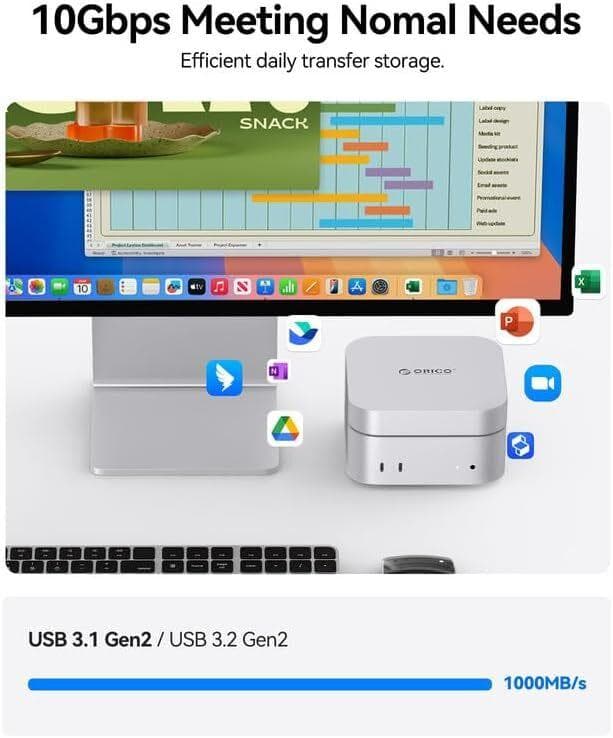 ORICO Minimate 2 TB 外付けSSD、Mac Mini M4