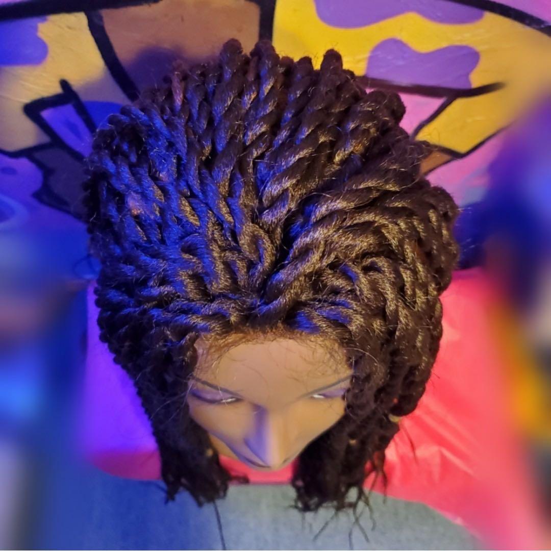 エボニーウィッグ ロング タイトロープウィッグ レースフロント 黒 ブラック