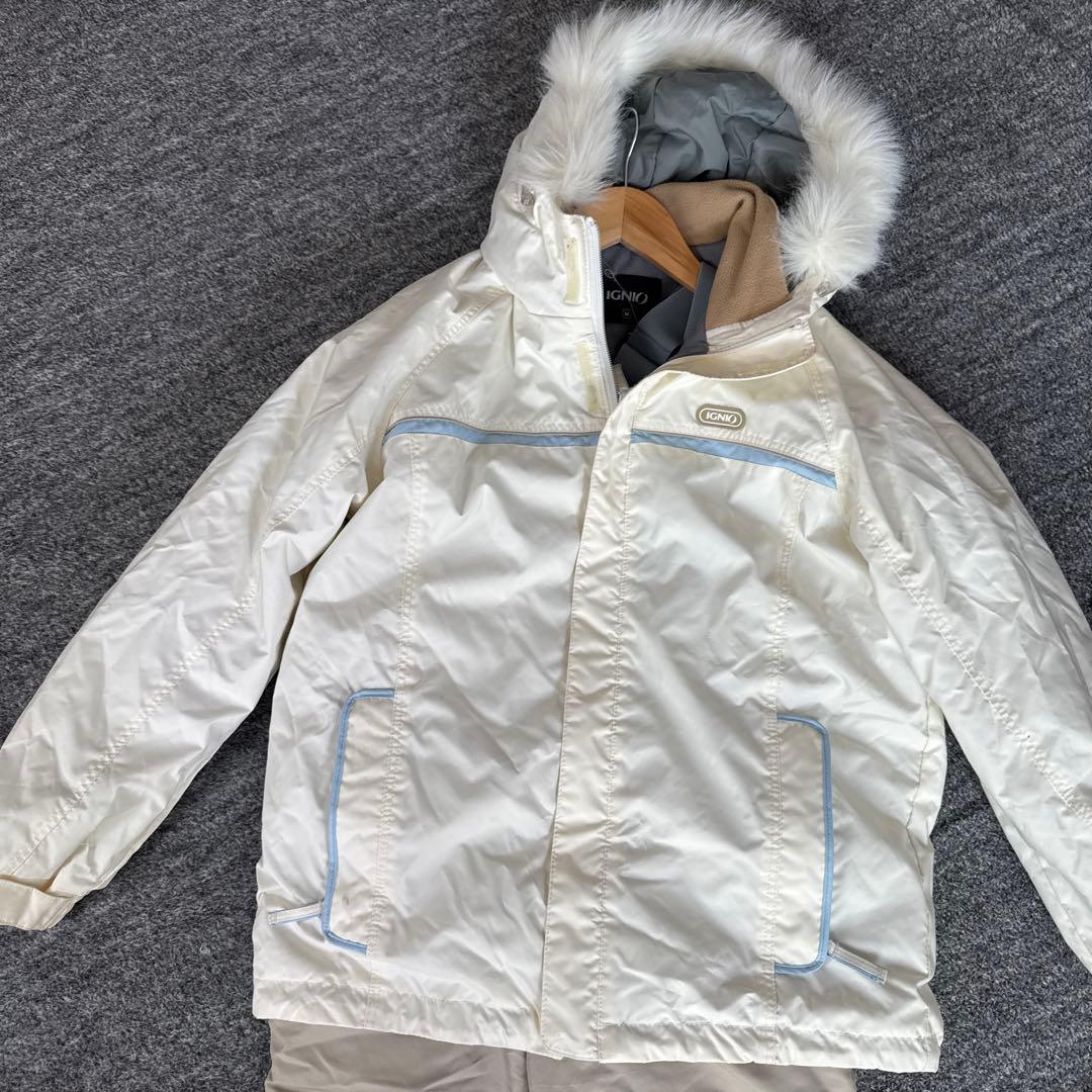 IGNIO イグニオ　スキーウェア　白　ベージュ　M 上下