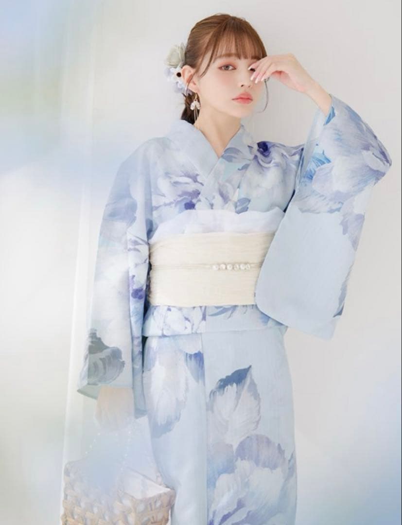 JEWELS sugar nine アイスブルー牡丹浴衣