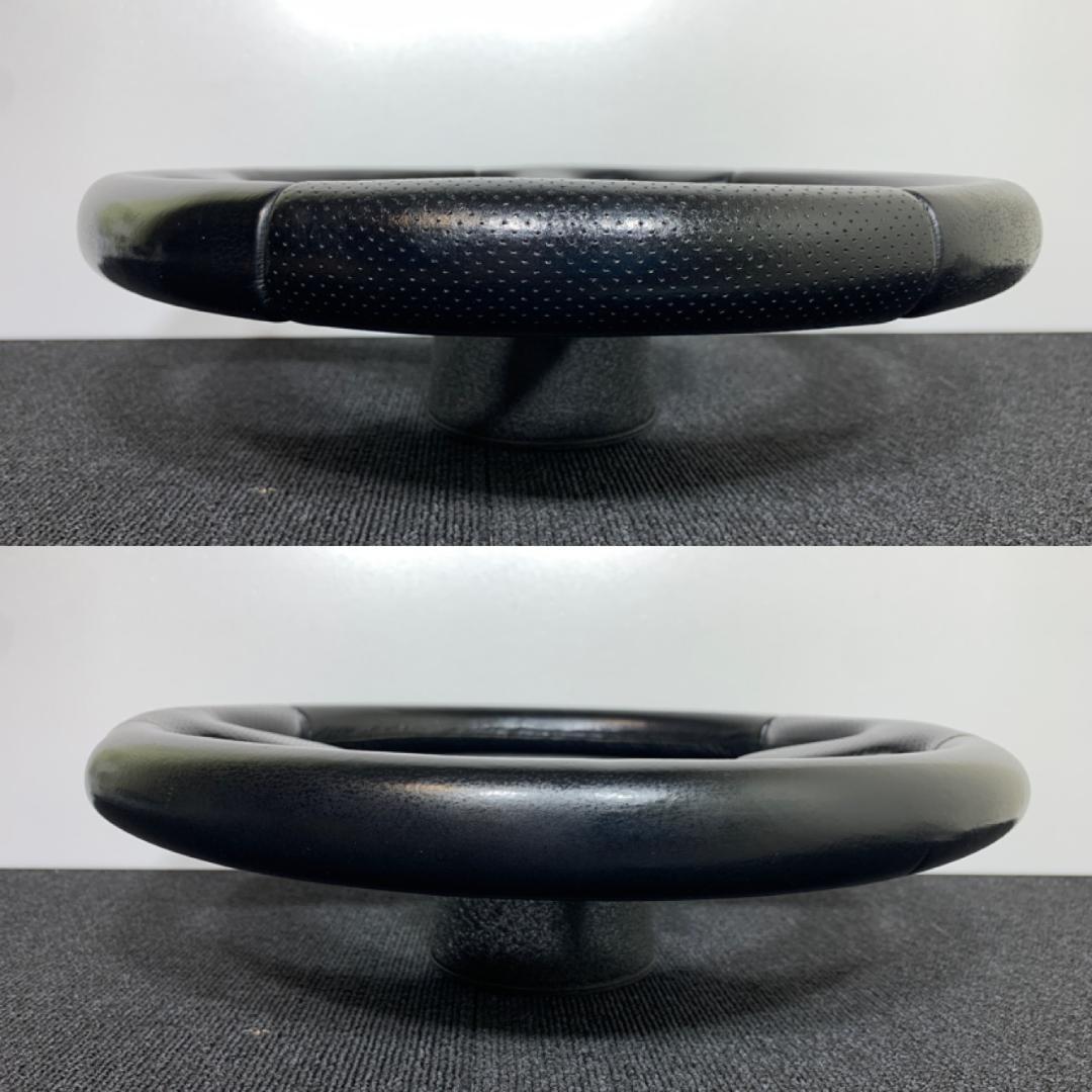 モモ RACE レース ステアリング 35パイ ブラックレザー×シルバースポーク