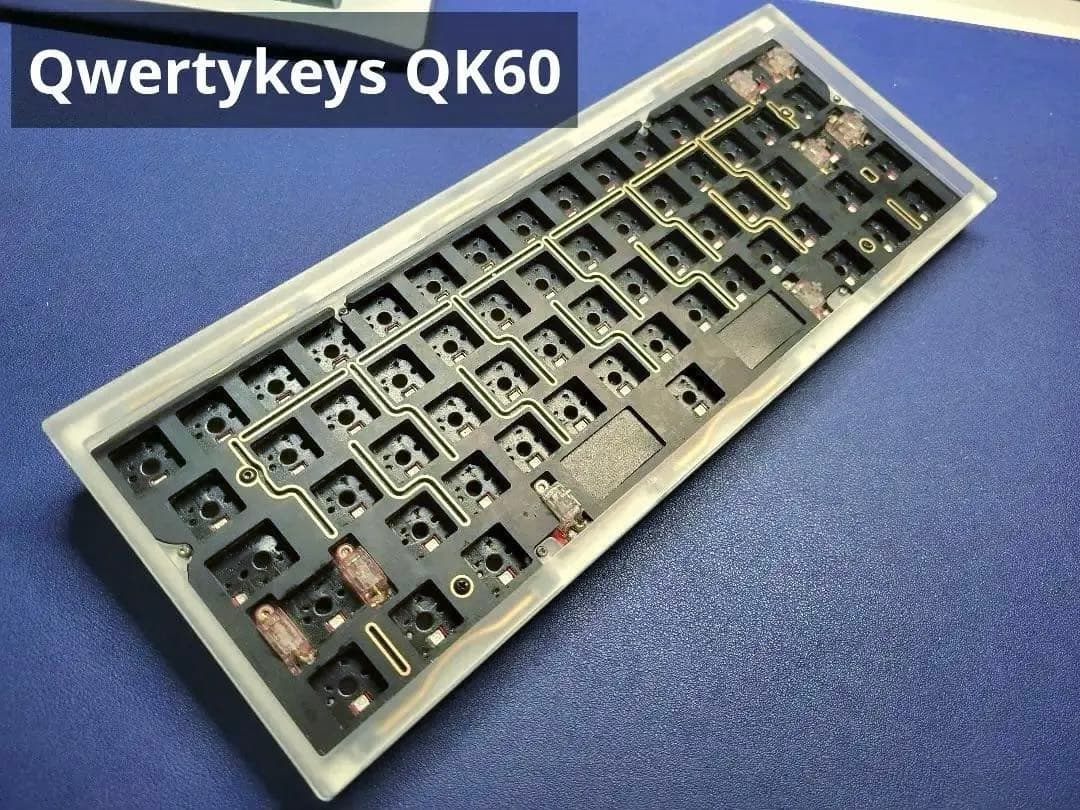 Qwertykeys QK60 Clear&IceWhite ベアボーンキット