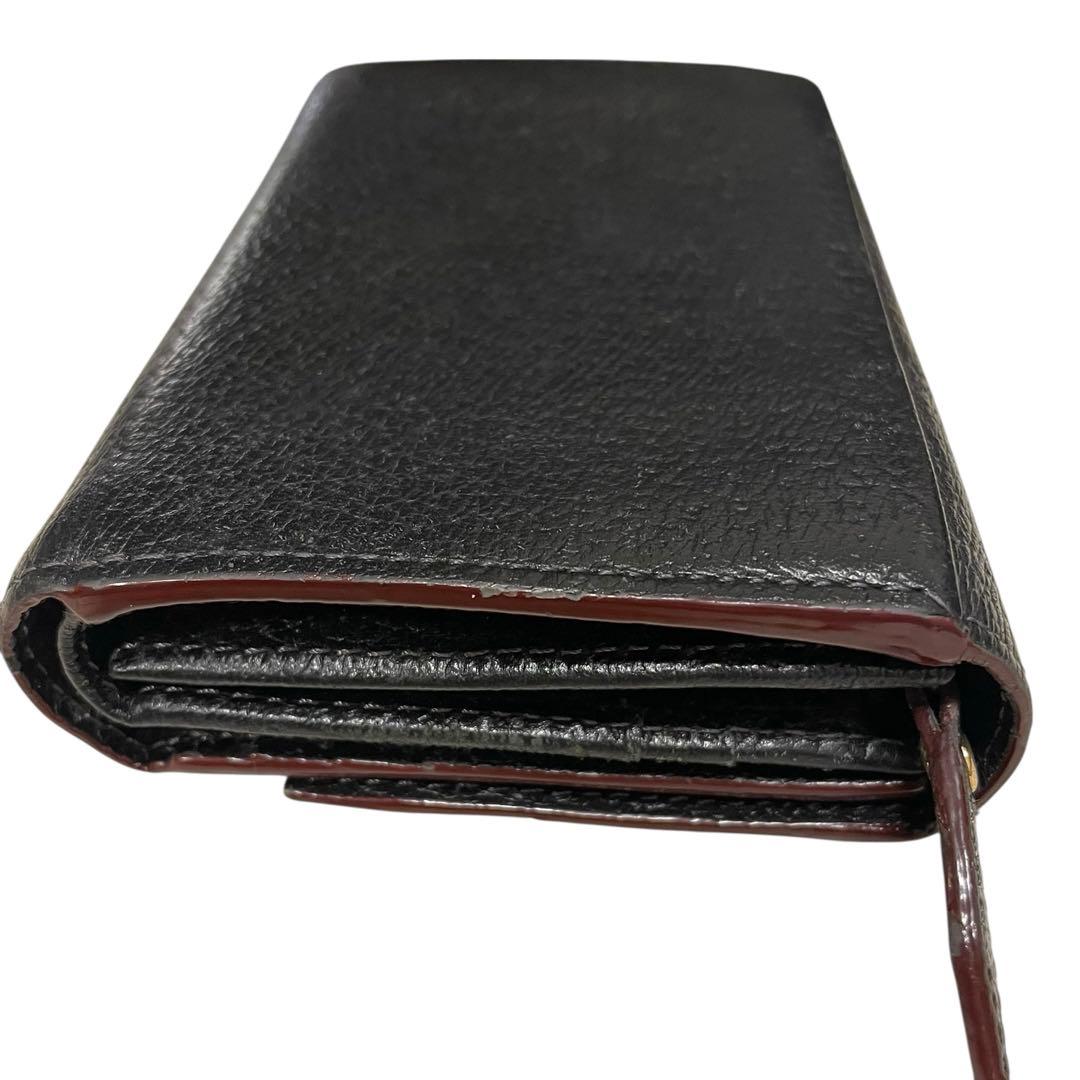 Vivienne Westwood 三つ折り財布 黒 レザー オーブ　ロゴ付き