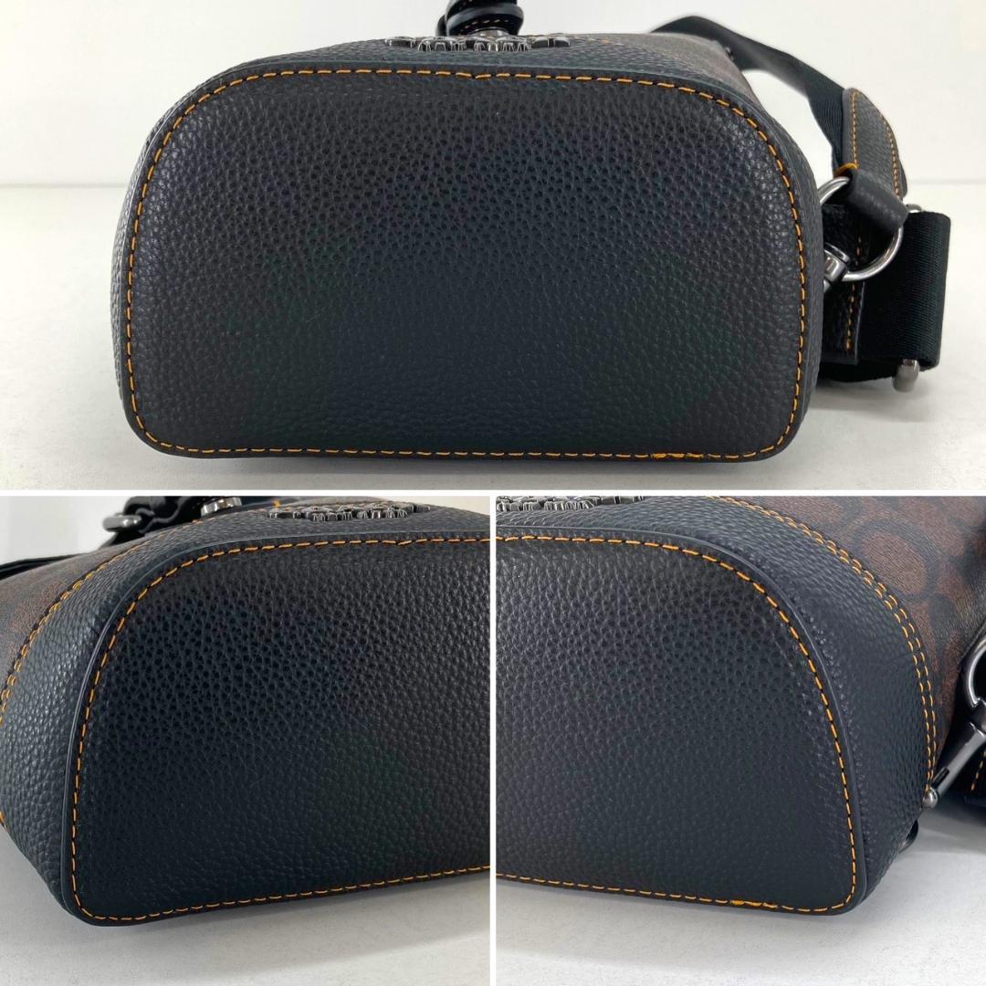 極美品　COACH　ボディバッグ　ハドソン スモール パック シグネチャー