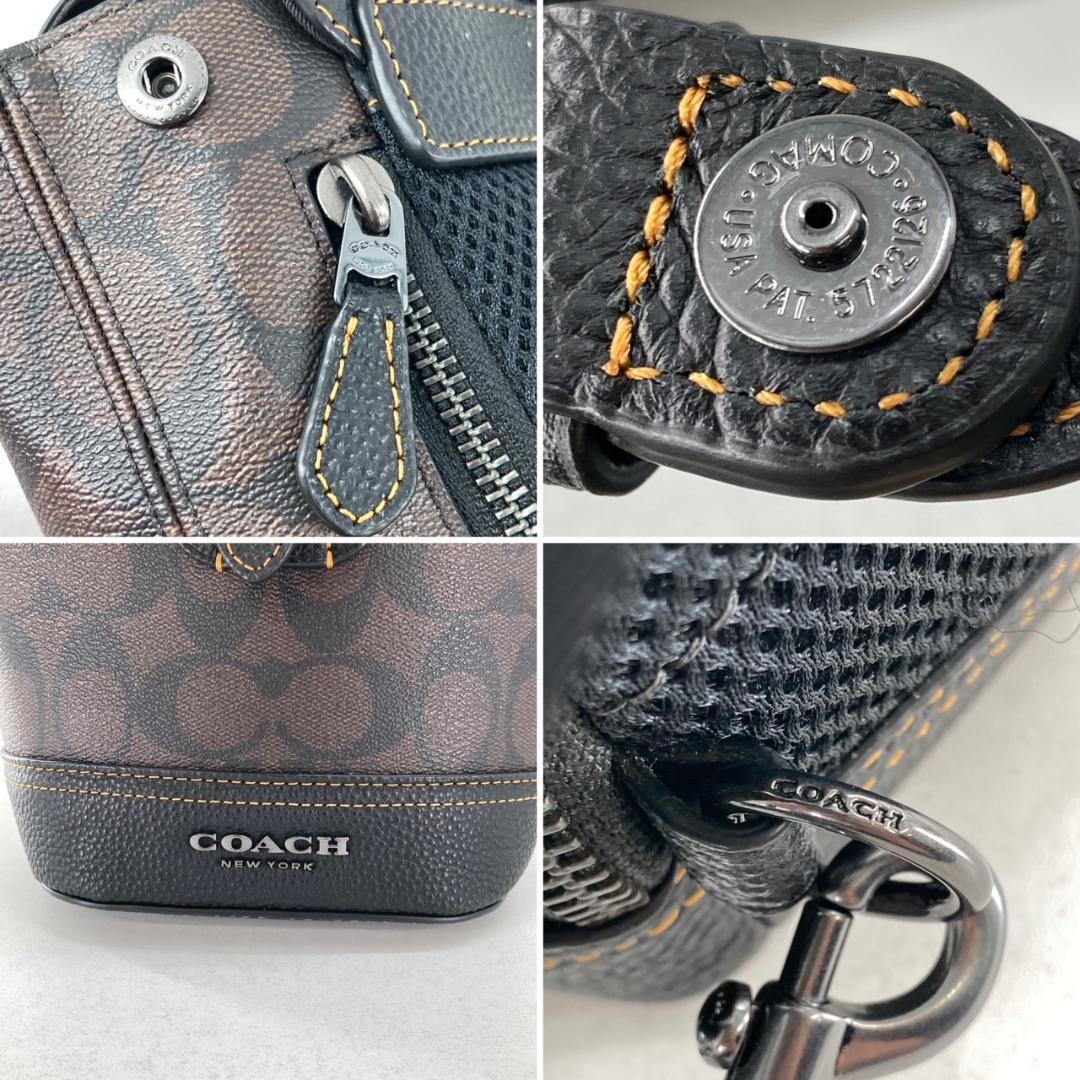 極美品　COACH　ボディバッグ　ハドソン スモール パック シグネチャー