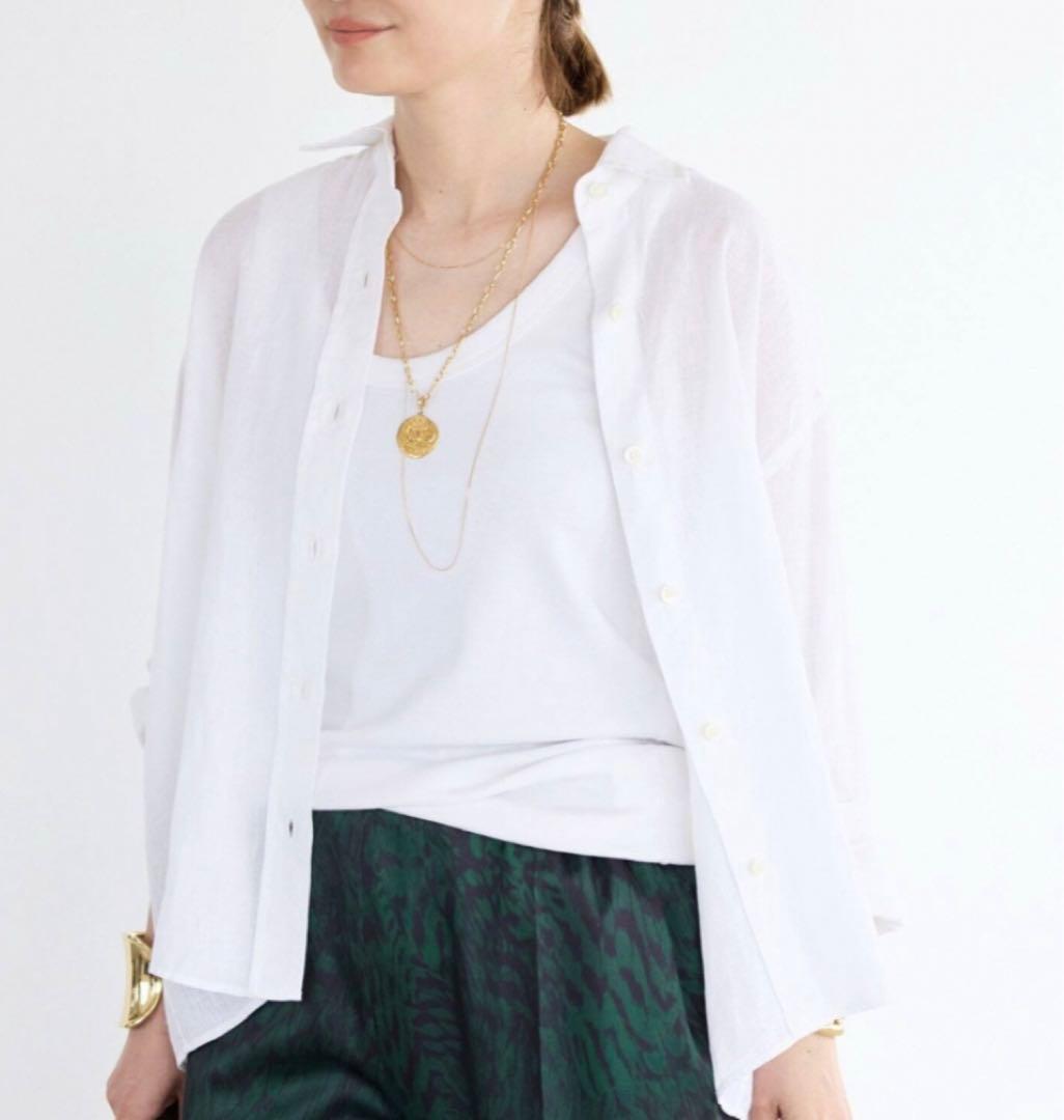 ドゥーズィエムクラス　2025SS Linen シャツ　白