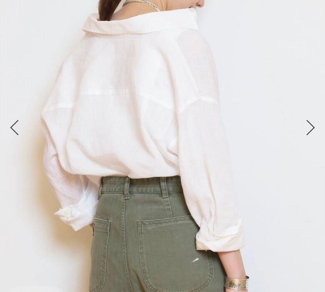 ドゥーズィエムクラス　2025SS Linen シャツ　白