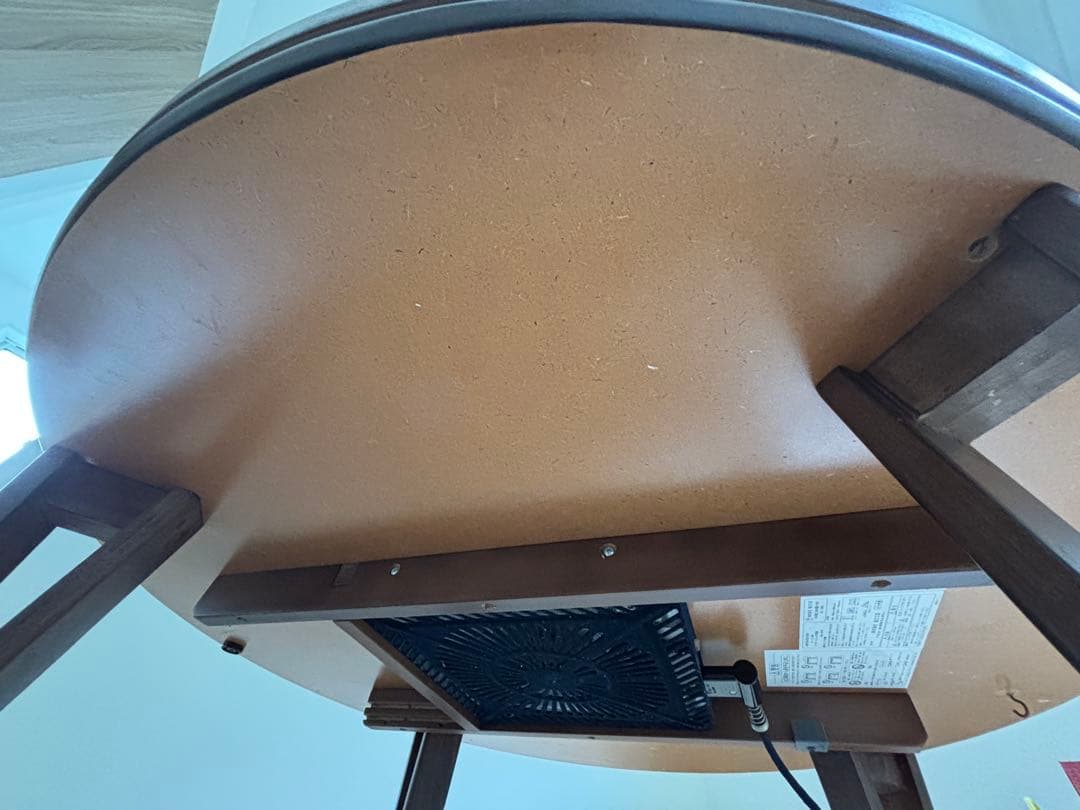 たんぽぽ　円形木目調こたつダークブラウン105サイズ共立工芸　たのメル便