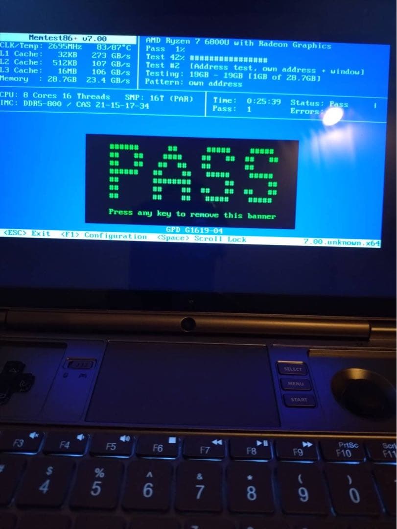 【ジャンク】GPD Win MAX 2 (2022) 1TB 32GB