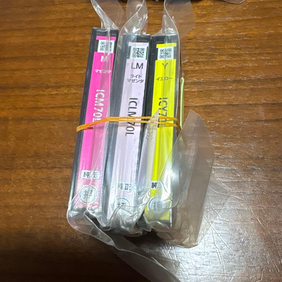 EPSONインク純正カートリッジ6色➕3色 EPSONプリンター（ジャンク品）